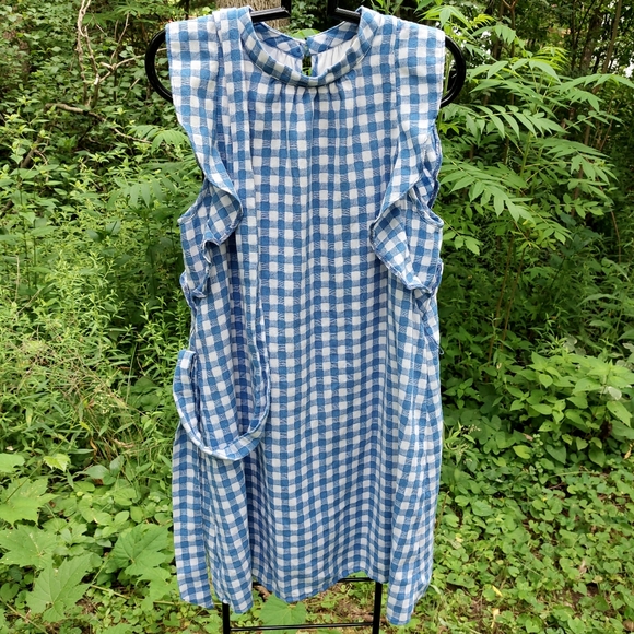 Blue Gingham Dress by Entro - Picture 5 of 7